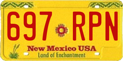 NM license plate 697RPN