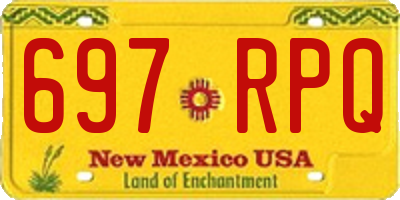 NM license plate 697RPQ