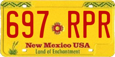 NM license plate 697RPR
