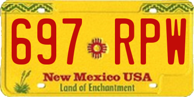 NM license plate 697RPW