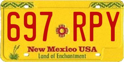 NM license plate 697RPY