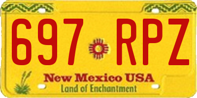 NM license plate 697RPZ