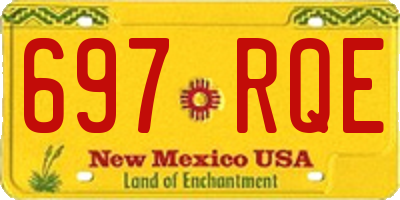 NM license plate 697RQE