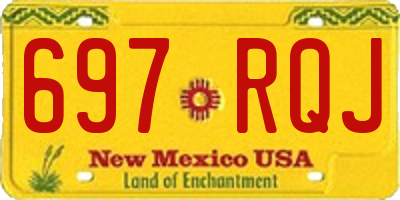 NM license plate 697RQJ