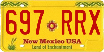 NM license plate 697RRX
