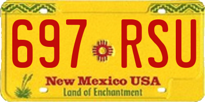 NM license plate 697RSU