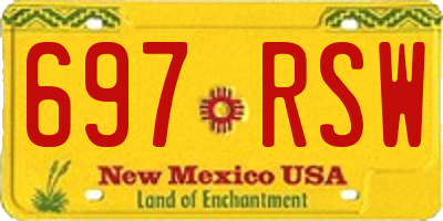 NM license plate 697RSW