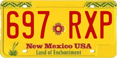 NM license plate 697RXP