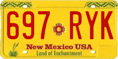 NM license plate 697RYK