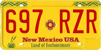 NM license plate 697RZR