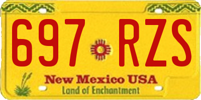 NM license plate 697RZS