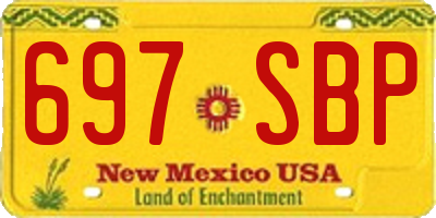 NM license plate 697SBP