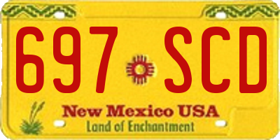 NM license plate 697SCD