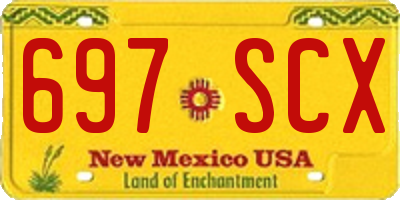 NM license plate 697SCX