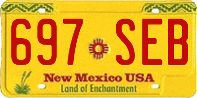 NM license plate 697SEB