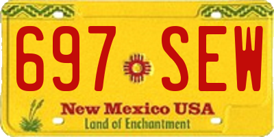 NM license plate 697SEW