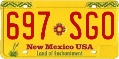 NM license plate 697SGO