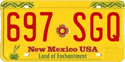 NM license plate 697SGQ