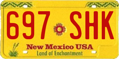 NM license plate 697SHK
