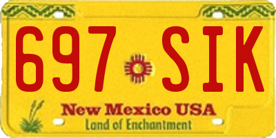NM license plate 697SIK