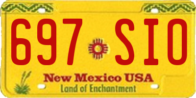NM license plate 697SIO