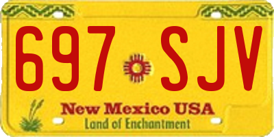 NM license plate 697SJV