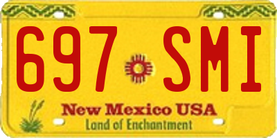 NM license plate 697SMI