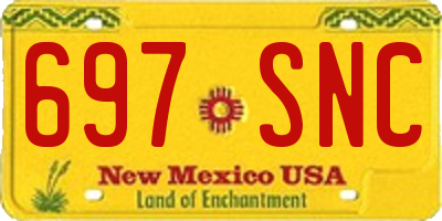 NM license plate 697SNC