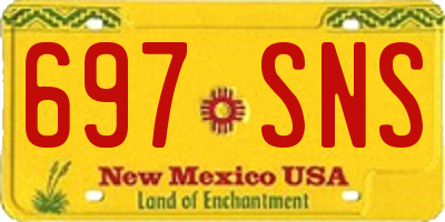 NM license plate 697SNS