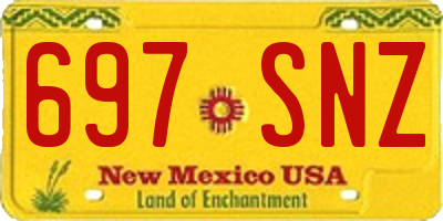 NM license plate 697SNZ