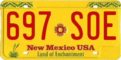 NM license plate 697SOE