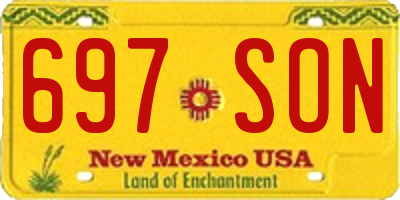 NM license plate 697SON