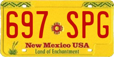 NM license plate 697SPG
