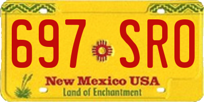 NM license plate 697SRO