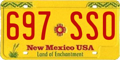 NM license plate 697SSO