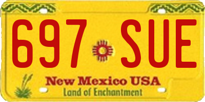 NM license plate 697SUE