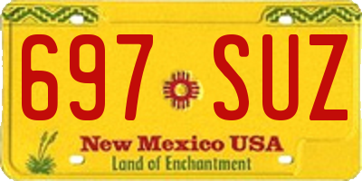 NM license plate 697SUZ