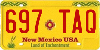 NM license plate 697TAQ