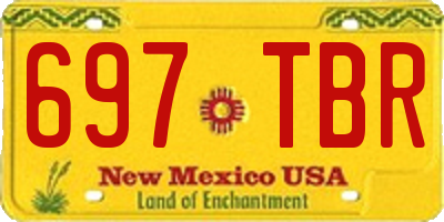 NM license plate 697TBR