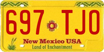 NM license plate 697TJO