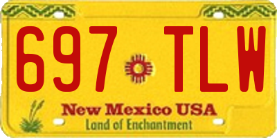 NM license plate 697TLW