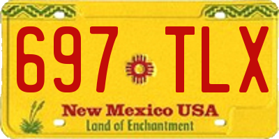 NM license plate 697TLX