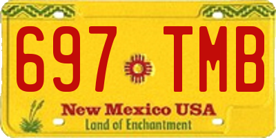 NM license plate 697TMB