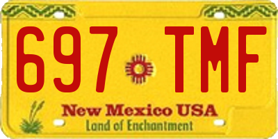 NM license plate 697TMF