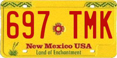 NM license plate 697TMK