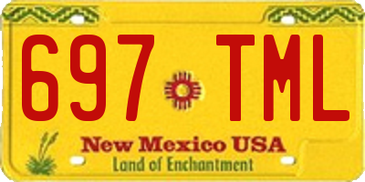 NM license plate 697TML