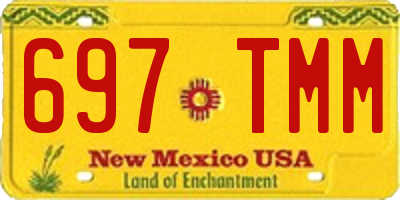 NM license plate 697TMM