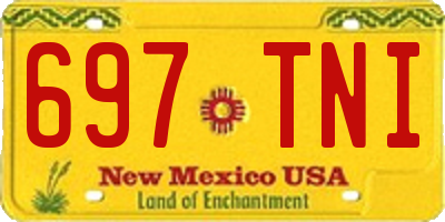 NM license plate 697TNI