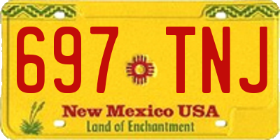 NM license plate 697TNJ