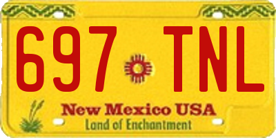 NM license plate 697TNL